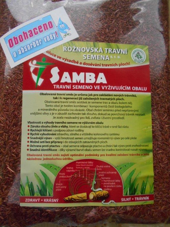  Obalovaná travní směs  SAMBA-nově obohacená o absorbér vody!!!